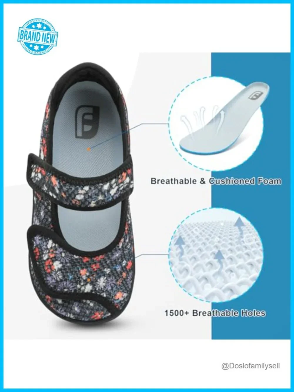 JOINFREE Women's Wide Barefoot Zero Drop Walking Shoes Diabetic